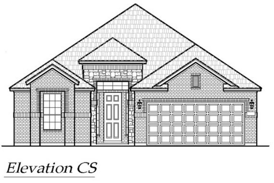 Front exterior of a new home in Oaks of North Grove, Waxahachie, TX, highlighting curb appeal (Image 10).