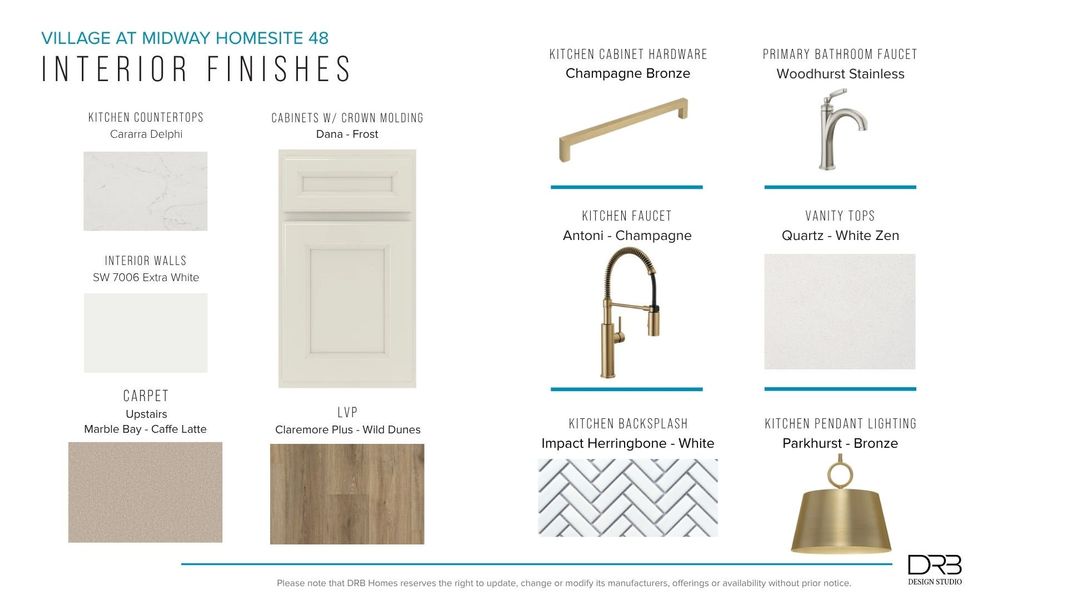 Furnished interior view inside a new home in Village at Midway, Anderson (Image 23).