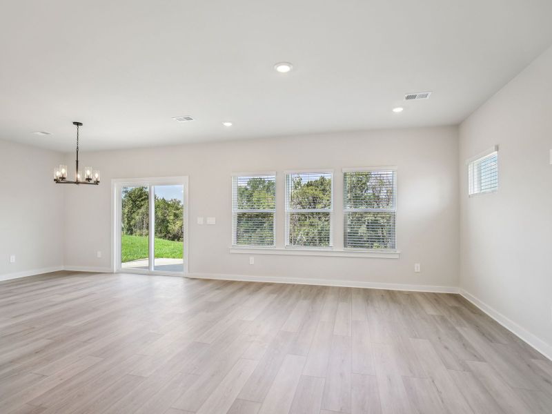 Spend family movie nights in the spacious great room. Spend family movie nights in the spacious great room.