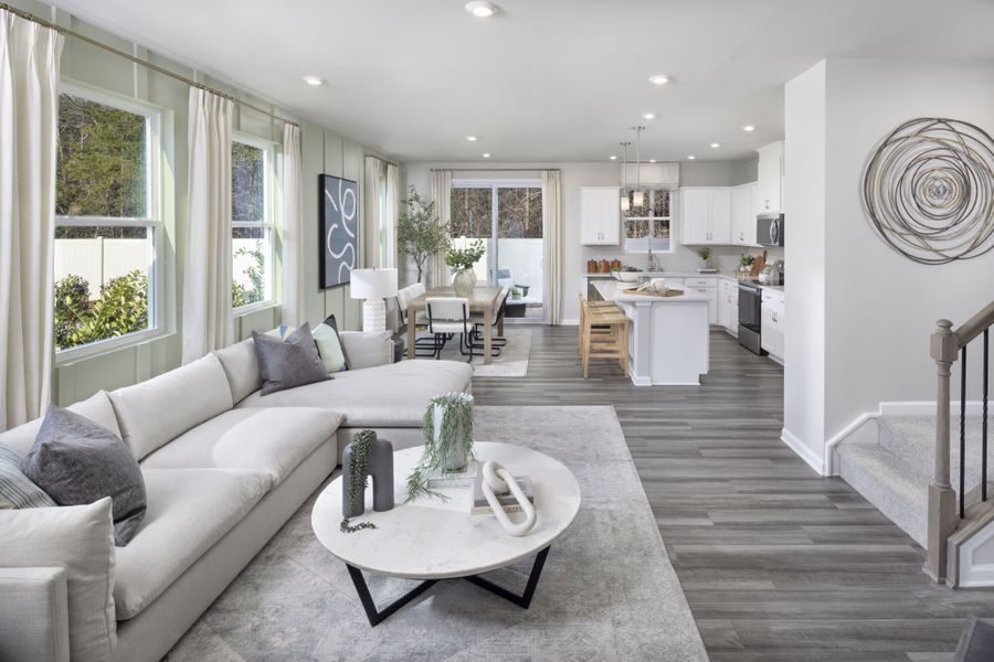 Briana Model Gathering Room and Kitchen