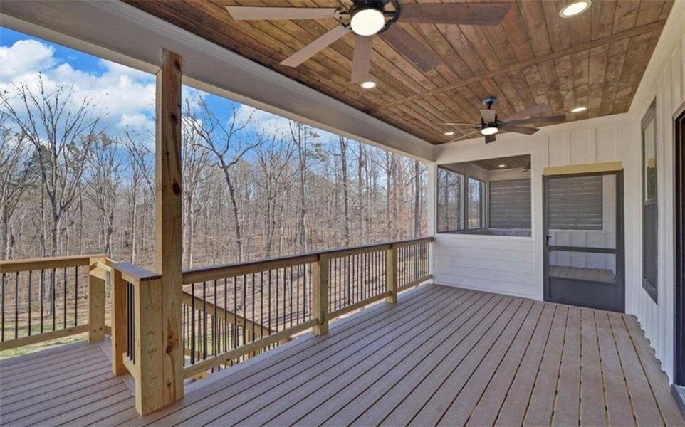 Exterior details and patio area of a home in , Clarkesville (Image 33).