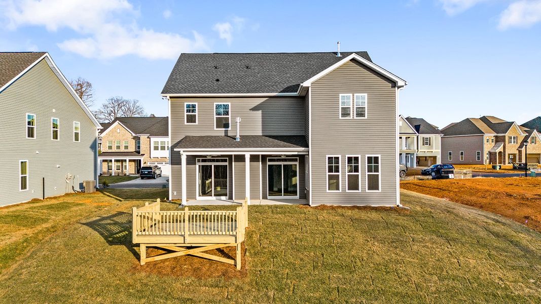 Exterior details and patio area of a home in Hanes Lake, Winston-Salem (Image 24).