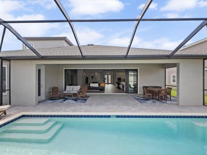 Exterior details and patio area of a home in Waterset, Apollo Beach (Image 1).