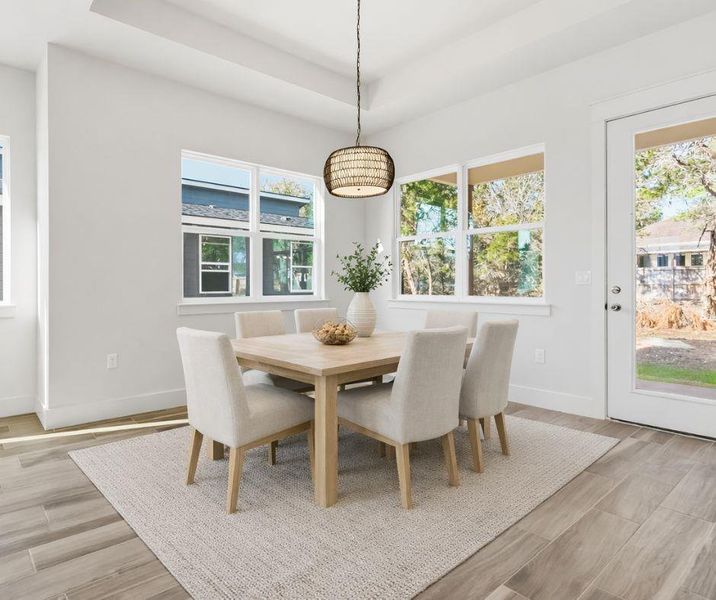 Dining area with virtual staging