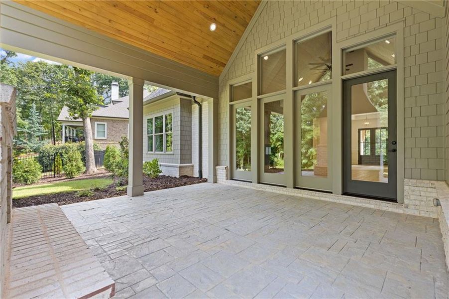 Exterior details and patio area of a home in , Flowery Branch (Image 36).