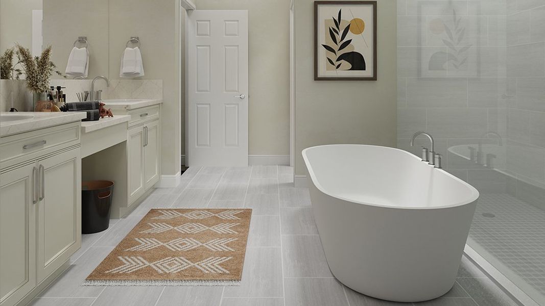 Representative furnished interior of a home built from the Ravenna by Taylor Morrison in Esplanade at Solaeris, Port St. Lucie (Image 15).