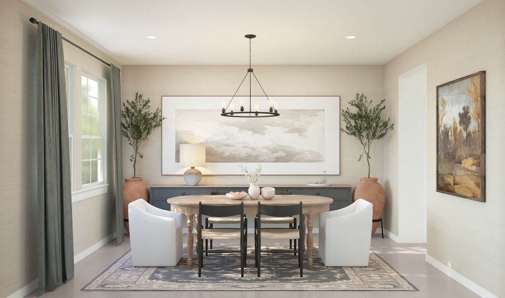 Dining room off the foyer ideal for entertaining