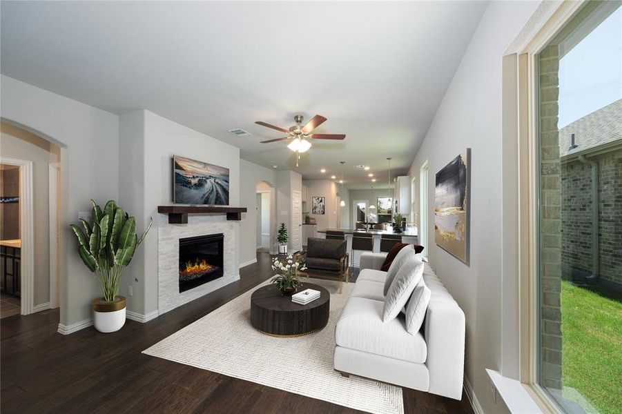 Beazer Homes Treeline Salado Floorplan. This is not a photo of the actual home, but is a photo of the Salado floorplan.