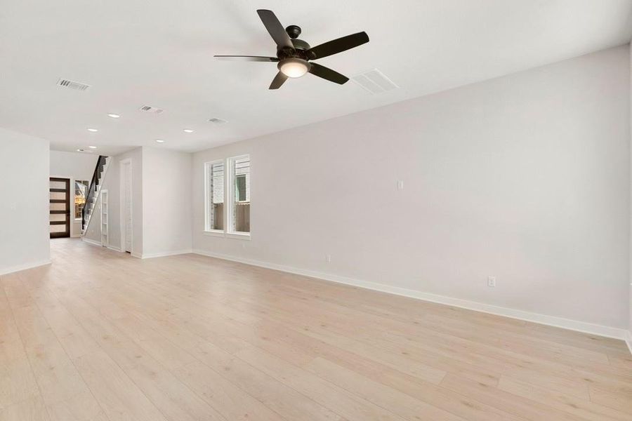 Spacious, unfurnished interior of a new home in Terrace Collection at Lariat, Liberty Hill (Image 13). Spacious, unfurnished interior of a new home in Terrace Collection at Lariat, Liberty Hill (Image 13).