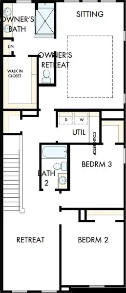 2D floor plan layout of this home in Westview Towns, Waxhaw, NC (Image 3). 2D floor plan layout of this home in Westview Towns, Waxhaw, NC (Image 3).