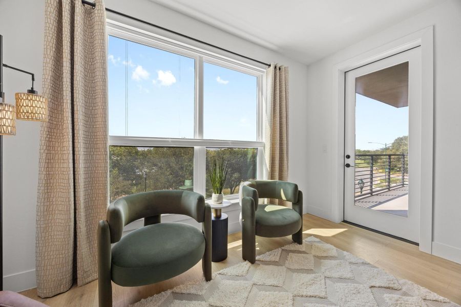 Furnished interior view inside a new home in , Austin (Image 4). Furnished interior view inside a new home in , Austin (Image 4).