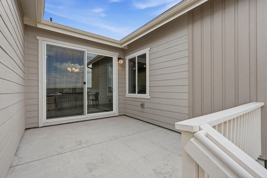Exterior details and patio area of a home in Trailstone, Arvada (Image 3). Exterior details and patio area of a home in Trailstone, Arvada (Image 3).