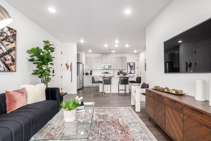 Furnished interior view inside a new home in Gateway Commons, Denver (Image 11). Furnished interior view inside a new home in Gateway Commons, Denver (Image 11).