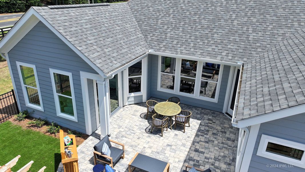 Representative exterior details of a home built from the Portico by Epcon Communities in The Courtyards at Bailey Farms, Dacula (Image 3).
