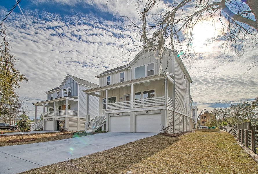 Front exterior of a new home in Mount Pleasant Homes, Mount Pleasant, SC, highlighting curb appeal (Image 2).