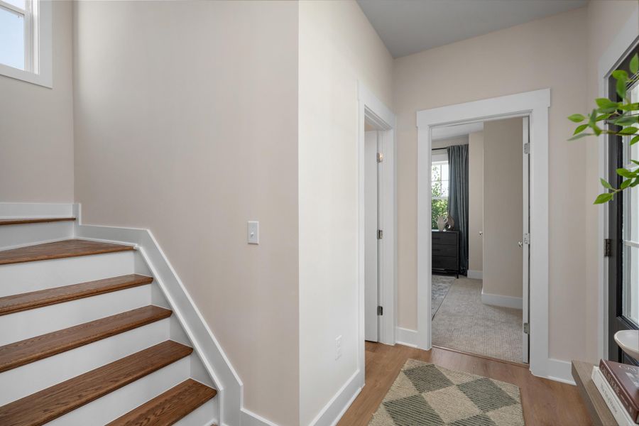 Representative unfurnished interior of a home built from the Castle by Garman Homes in Wendell Falls, Wendell (Image 8). Representative unfurnished interior of a home built from the Castle by Garman Homes in Wendell Falls, Wendell (Image 8).
