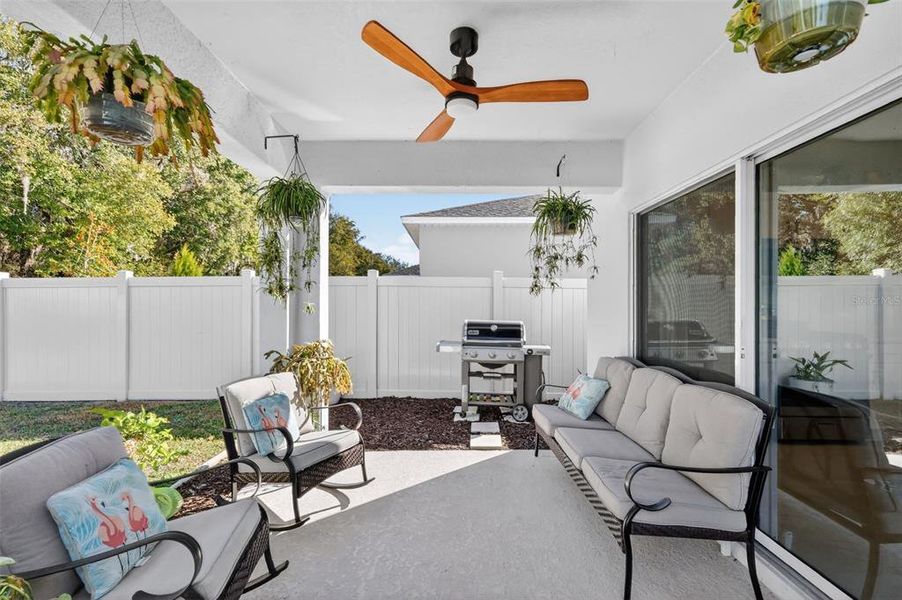 Exterior details and patio area of a home in Liberty Preserve, Leesburg (Image 25).