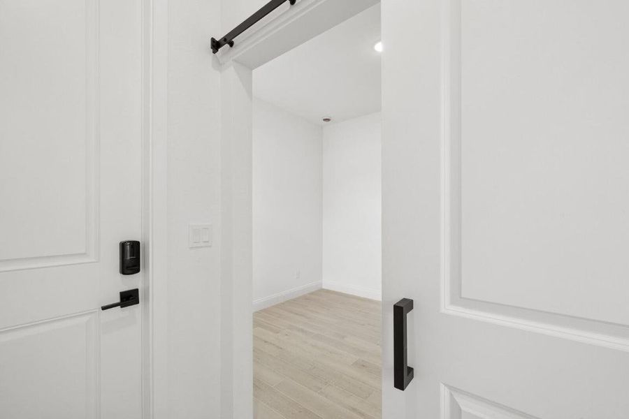 Home Office with Barn Doors