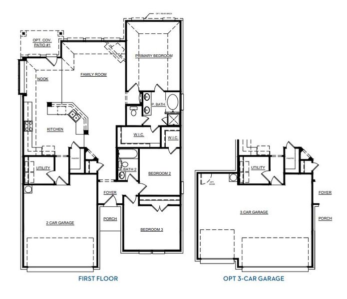2D floor plan layout for the Concept 1730 by Landsea Homes in Pirate Village, Granbury, TX (Image 3). 2D floor plan layout for the Concept 1730 by Landsea Homes in Pirate Village, Granbury, TX (Image 3).