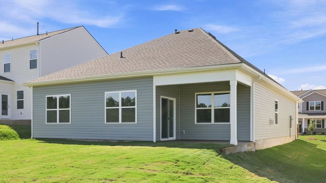 Exterior details and patio area of a home in Hunters Ridge, Woodruff (Image 4).