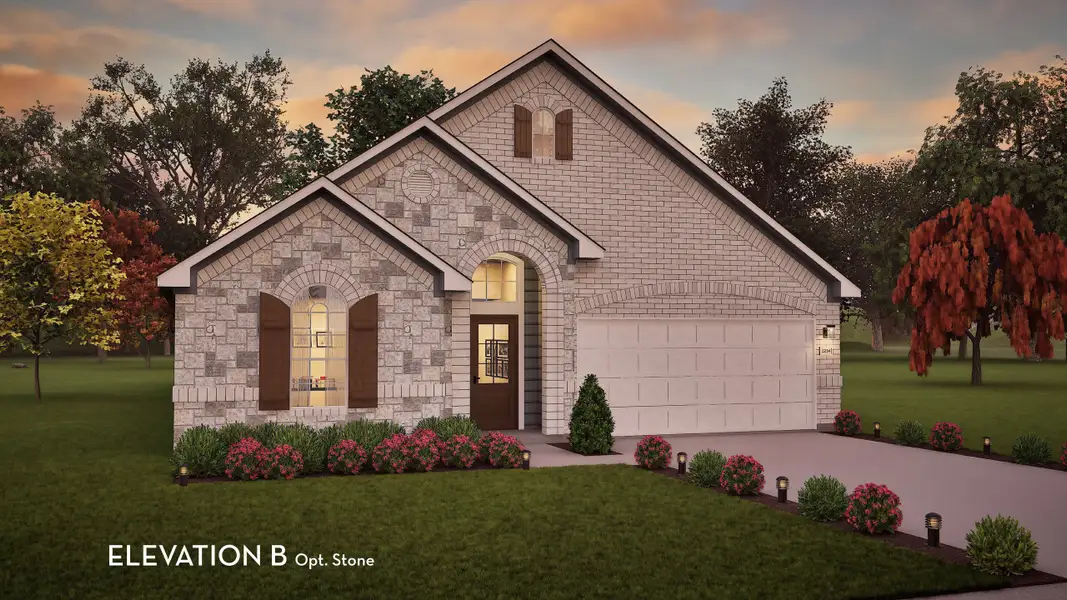 Representative exterior photo of a completed home built from the Glenwood by CastleRock Communities in Hickory Ridge Estates, Elmendorf, TX (Image 21).
