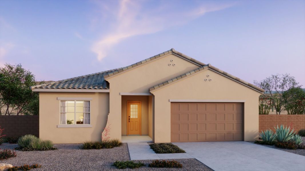 Representative exterior photo of a completed home built from the Oxford by Mattamy Homes in Saguaro Reserve II, Marana, AZ (Image 21).