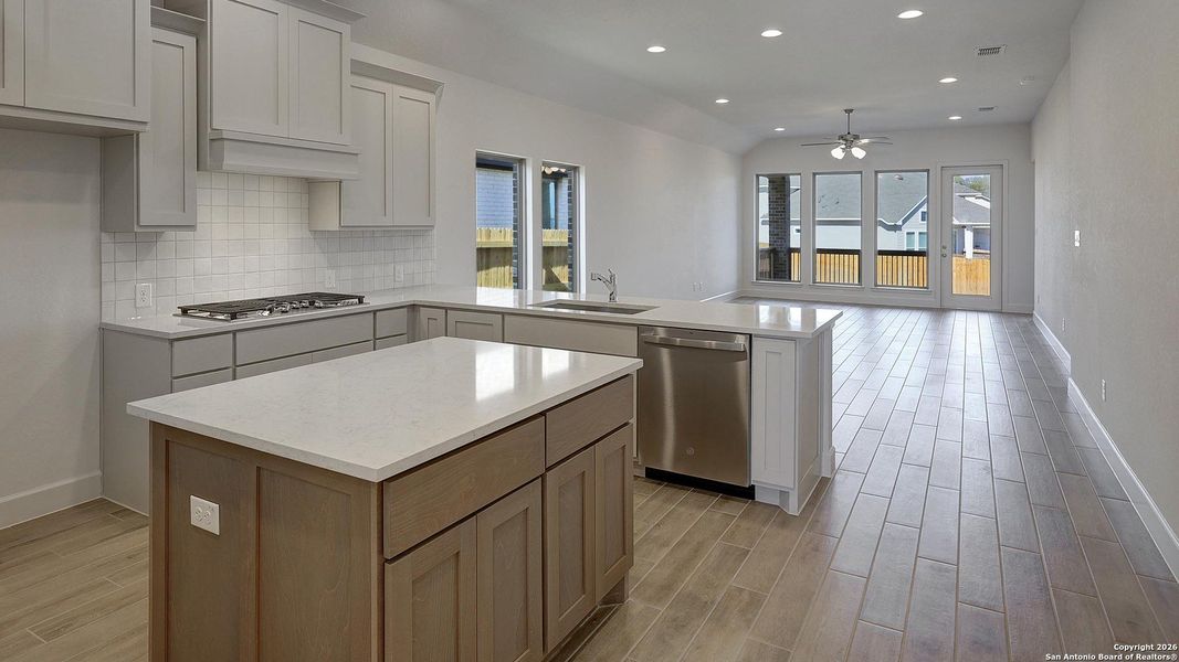Furnished interior view inside a new home in Ladera 45', San Antonio (Image 6).