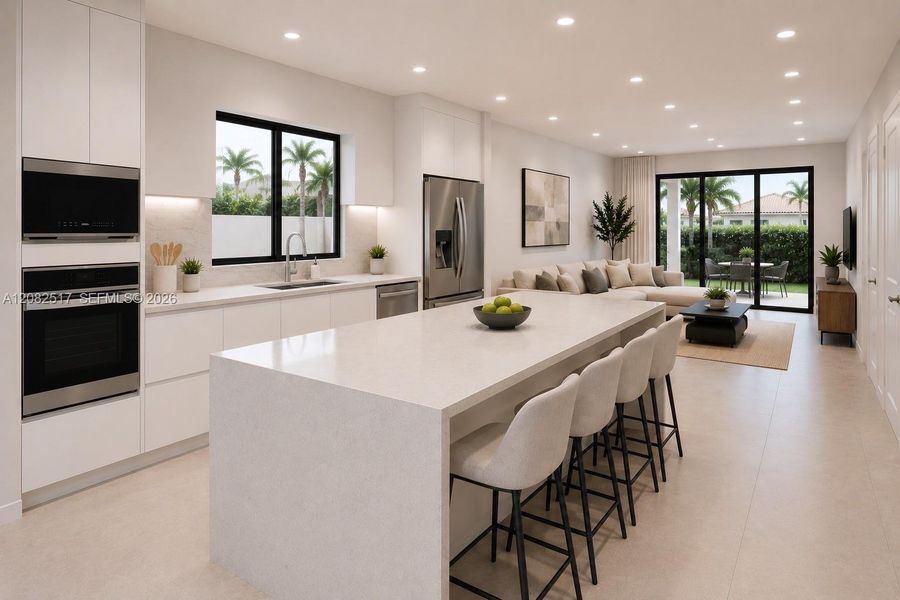 Furnished interior view inside a new home in , Miramar (Image 5).