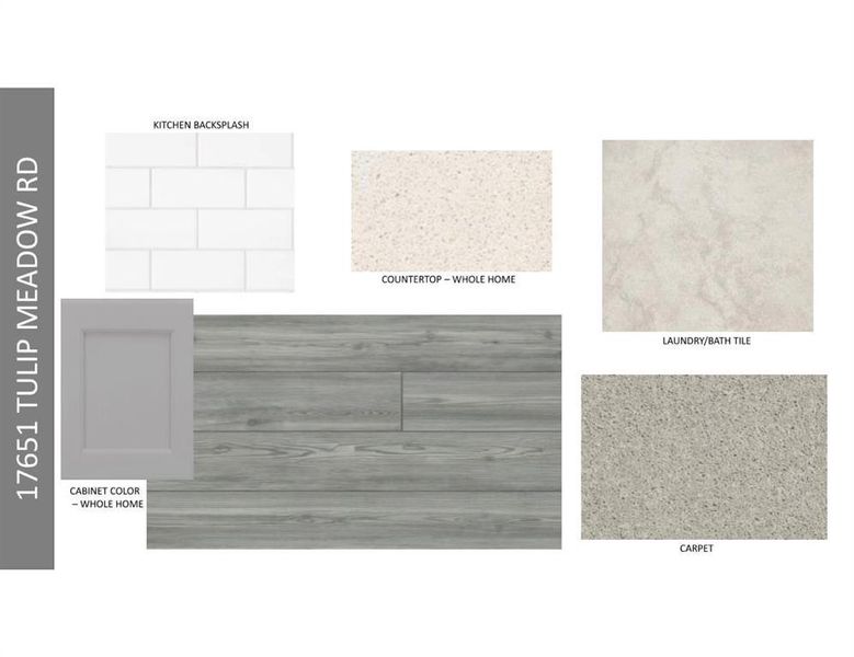 Design selections. Home is currently under construction, selections subject to change.