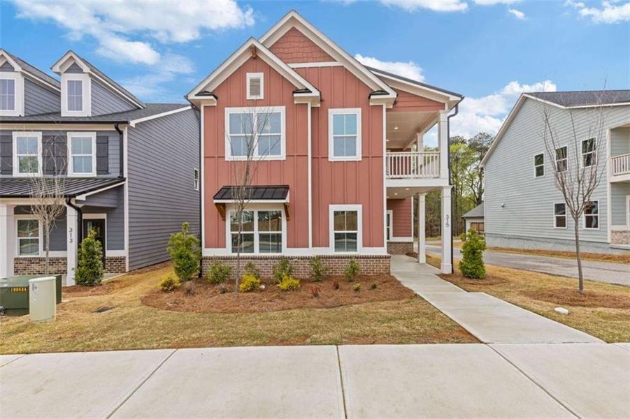 Front exterior of a new home in , Athens, GA, highlighting curb appeal (Image 24).
