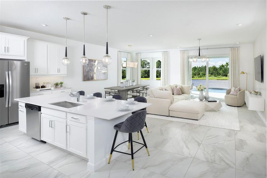 Furnished interior view inside a new home in Wellen Park, Venice (Image 7).