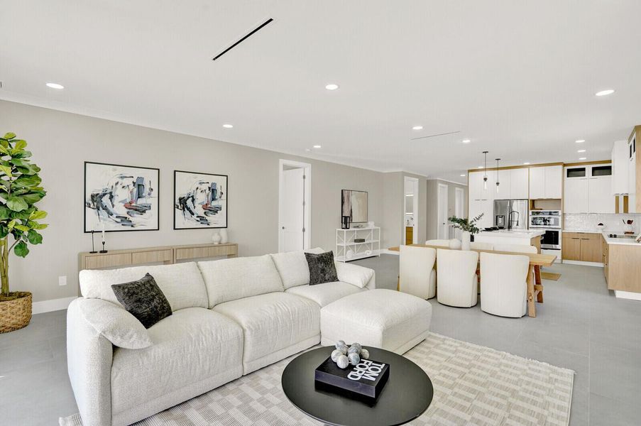 Furnished interior view inside a new home in , Delray Beach (Image 13). Furnished interior view inside a new home in , Delray Beach (Image 13).