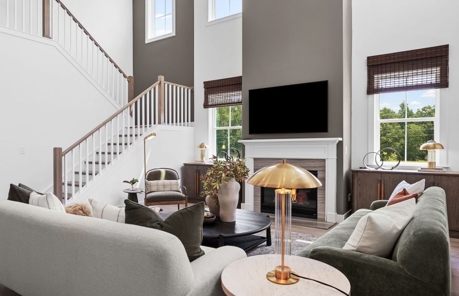 Representative furnished interior of a home built from the Newlyn by Pulte Homes in Amherst, McDonough (Image 19).