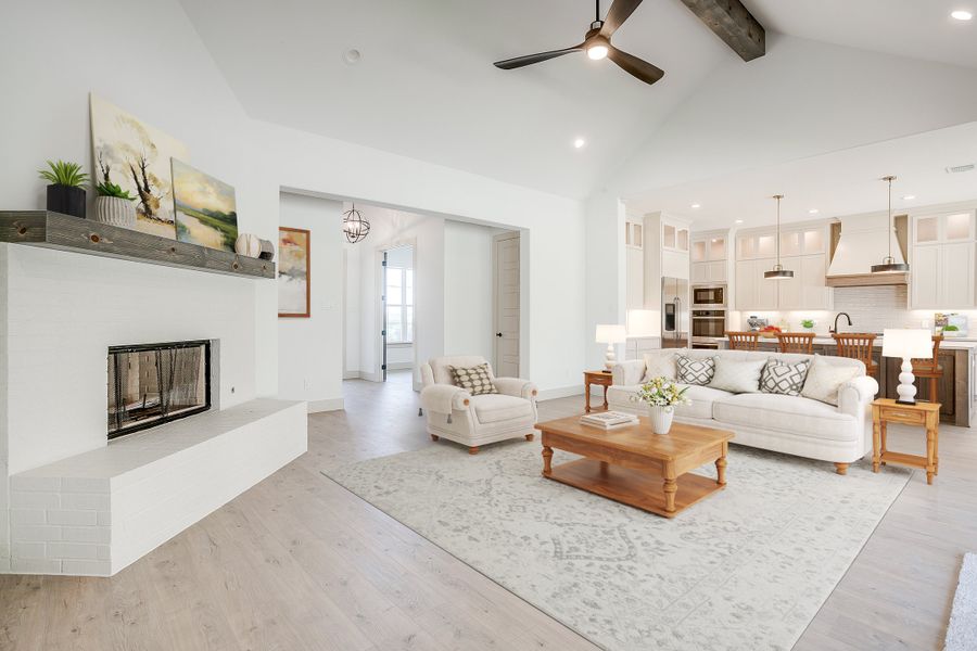 Representative furnished interior of a home built from the The Houston by Kenmark Homes in Cotten Creek, Azle (Image 6). Representative furnished interior of a home built from the The Houston by Kenmark Homes in Cotten Creek, Azle (Image 6).