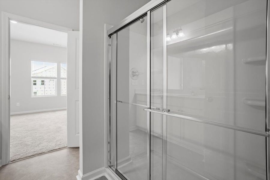 Close-up of interior finishes inside a home in West Main Townhomes, Sanford (Image 12).