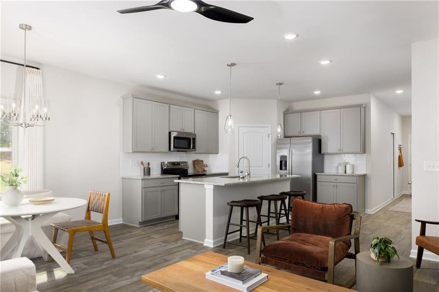 Furnished interior view inside a new home in , Gainesville (Image 14).