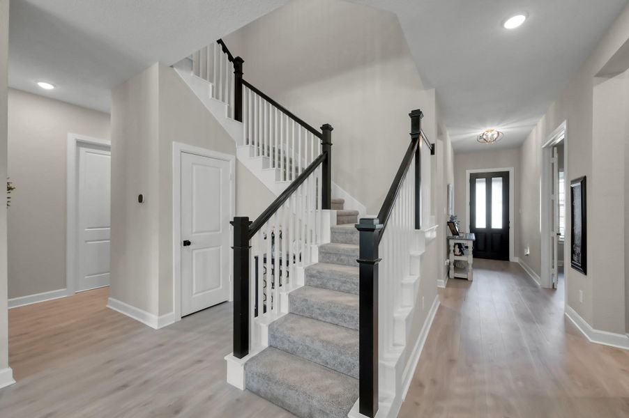 Furnished interior view inside a new home in The Woodlands Hills 60’, Willis (Image 32).