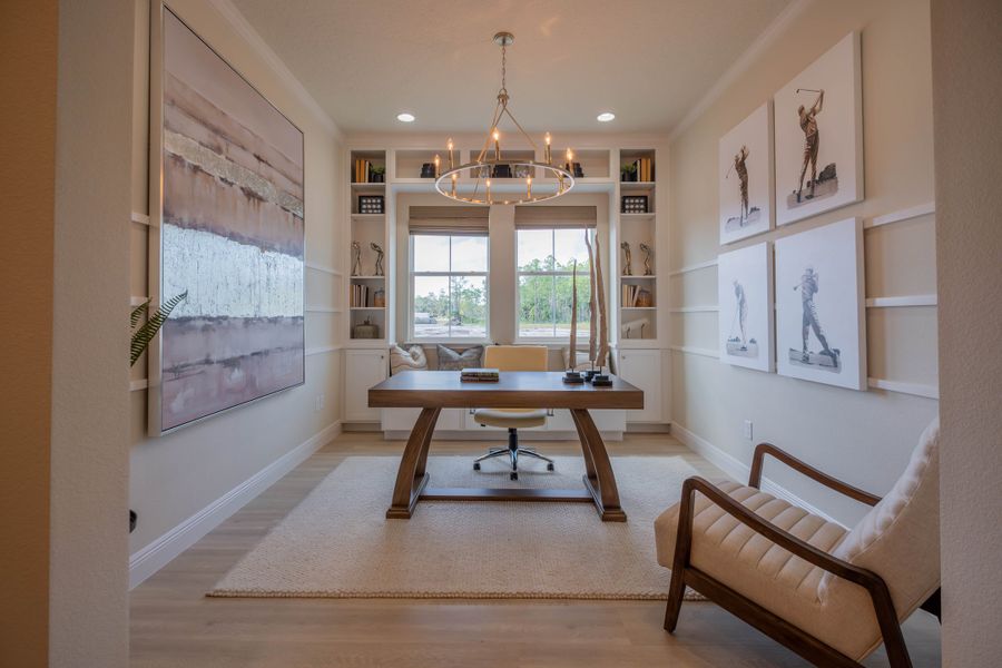 Representative furnished interior of a home built from the Ibis by Jones Homes USA in Legends Preserve, Daytona Beach (Image 8).