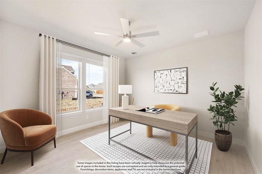 Furnished interior view inside a new home in Creekview Meadows, Pilot Point (Image 8).