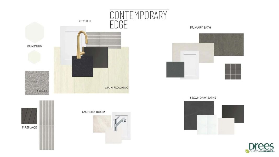 Sample of building materials used in homes in Parmer Ranch 60, Georgetown (Image 4).