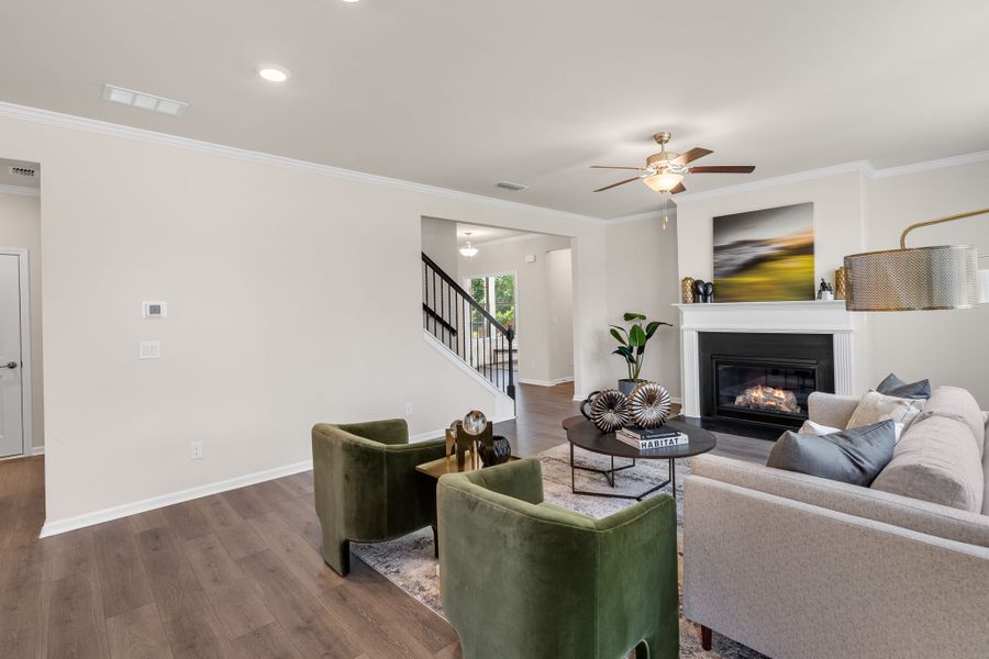 Furnished interior in a model home at Stratford Hills in Ball Ground (Image 8).