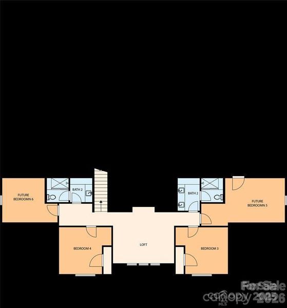 2D floor plan layout of this home in , Weddington, NC (Image 3).