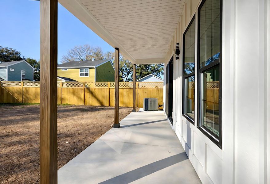 Exterior details and patio area of a home in , North Charleston (Image 25).