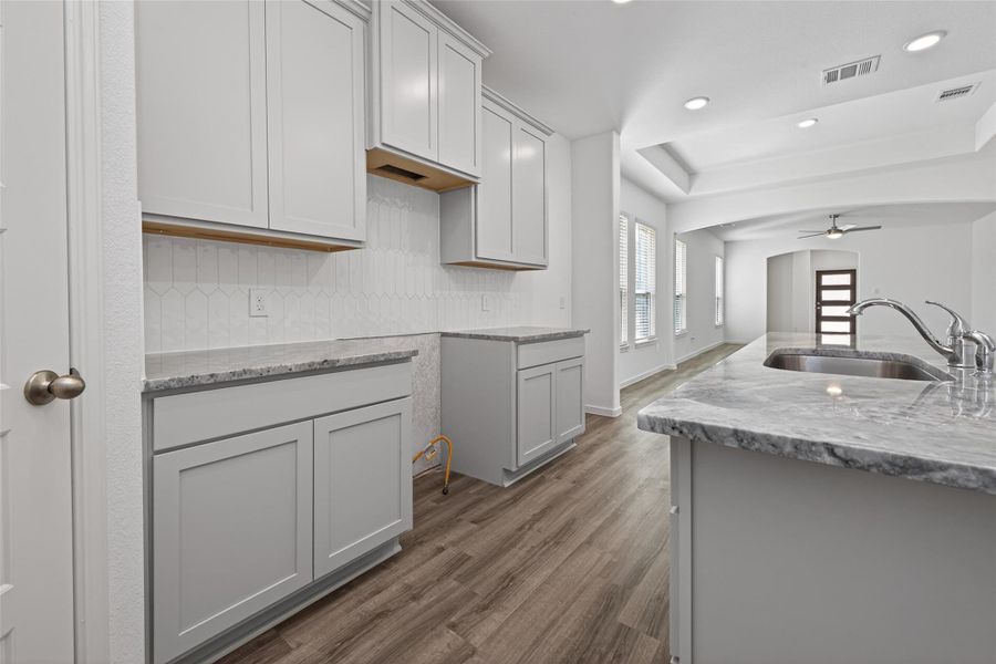 Furnished interior view inside a new home in Enclave at Willis, Willis (Image 12).