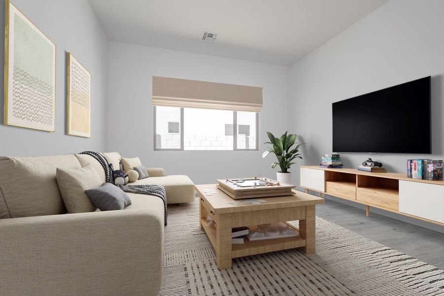 Furnished interior view inside a new home in Soleo, San Tan Valley (Image 8). Furnished interior view inside a new home in Soleo, San Tan Valley (Image 8).