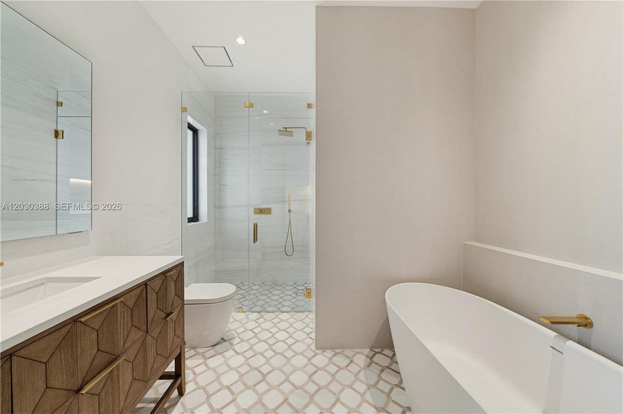 Furnished interior view inside a new home in , Miami (Image 16).