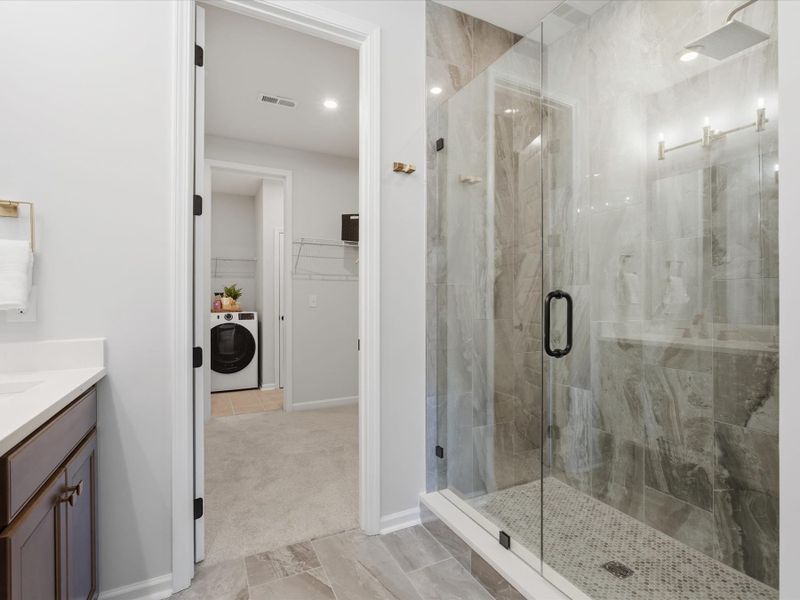 Representative furnished interior of a home built from the Bellamy by Tri Pointe Homes in Bellflower, Charlotte (Image 41).