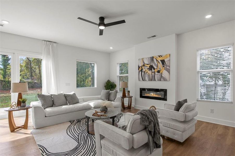 Furnished interior view inside a new home in , Atlanta (Image 16). Furnished interior view inside a new home in , Atlanta (Image 16).