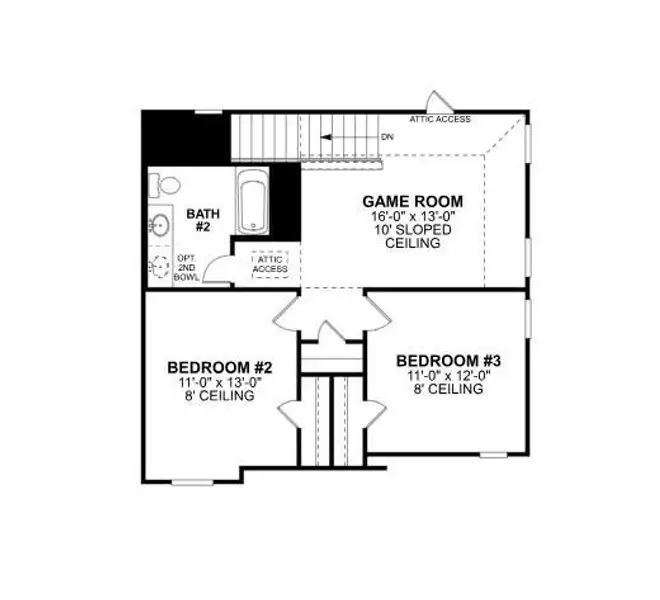 2D floor plan layout of this home in Pinewood at Grand Texas, New Caney, TX (Image 4).