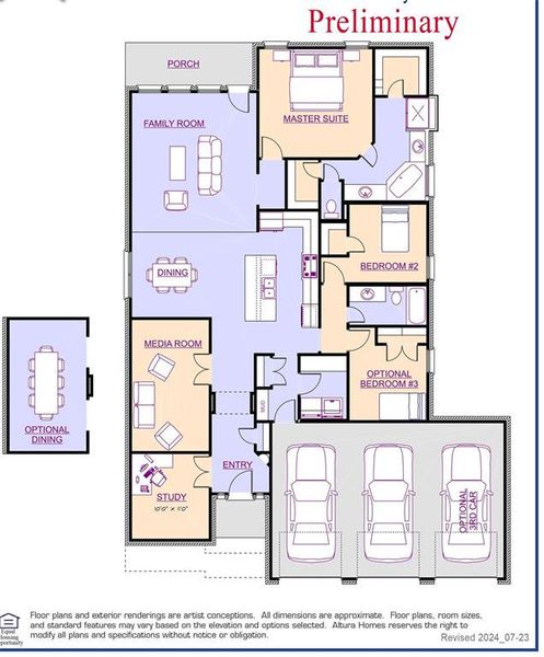 Birch Floor Plan - Page 1 (3 bed opt) preliminary